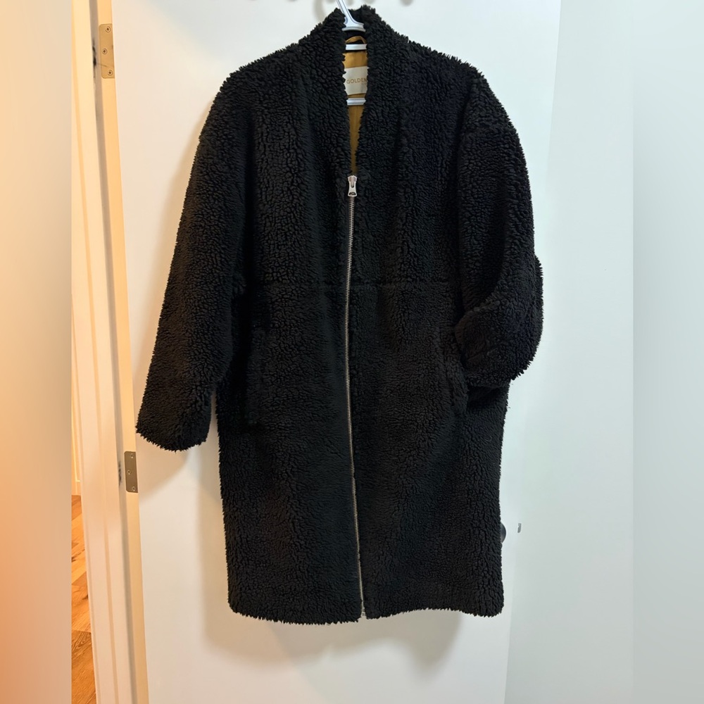 TNA Black Teddy Jacket Coat
